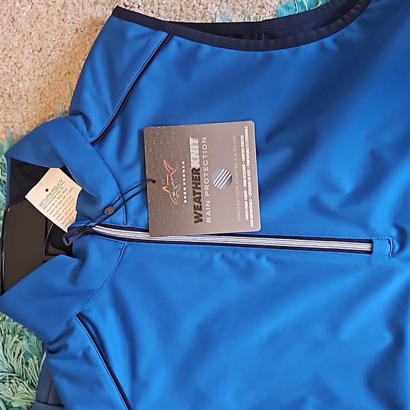 nwt men's sz s Greg Norman weatherknit rain protection golf vest and polo shirt - Picture 2 of 3